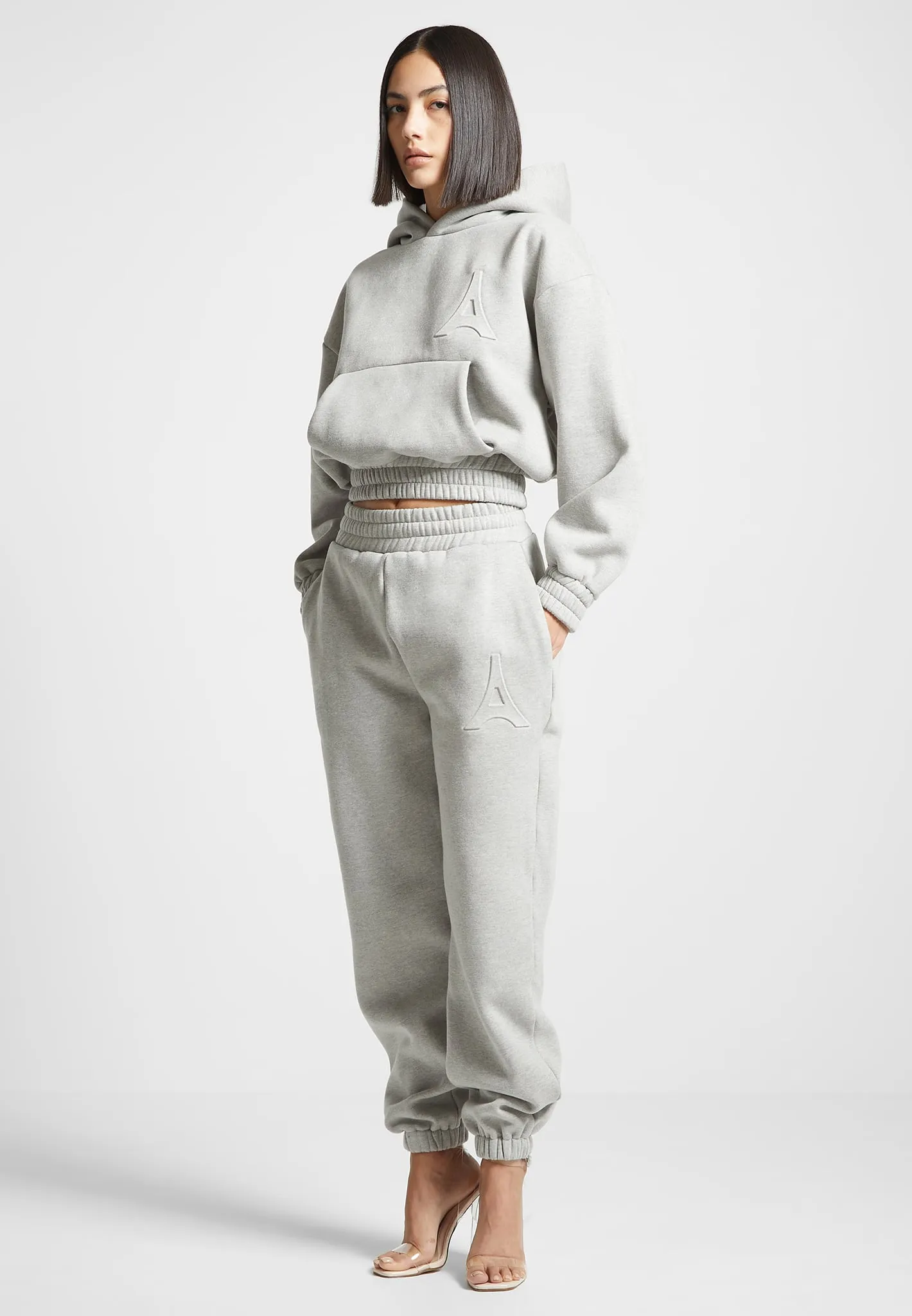 Éternelle 420GSM Eiffel Embossed Joggers - Grey sold by Maniere De Voir product image thumbnail 2