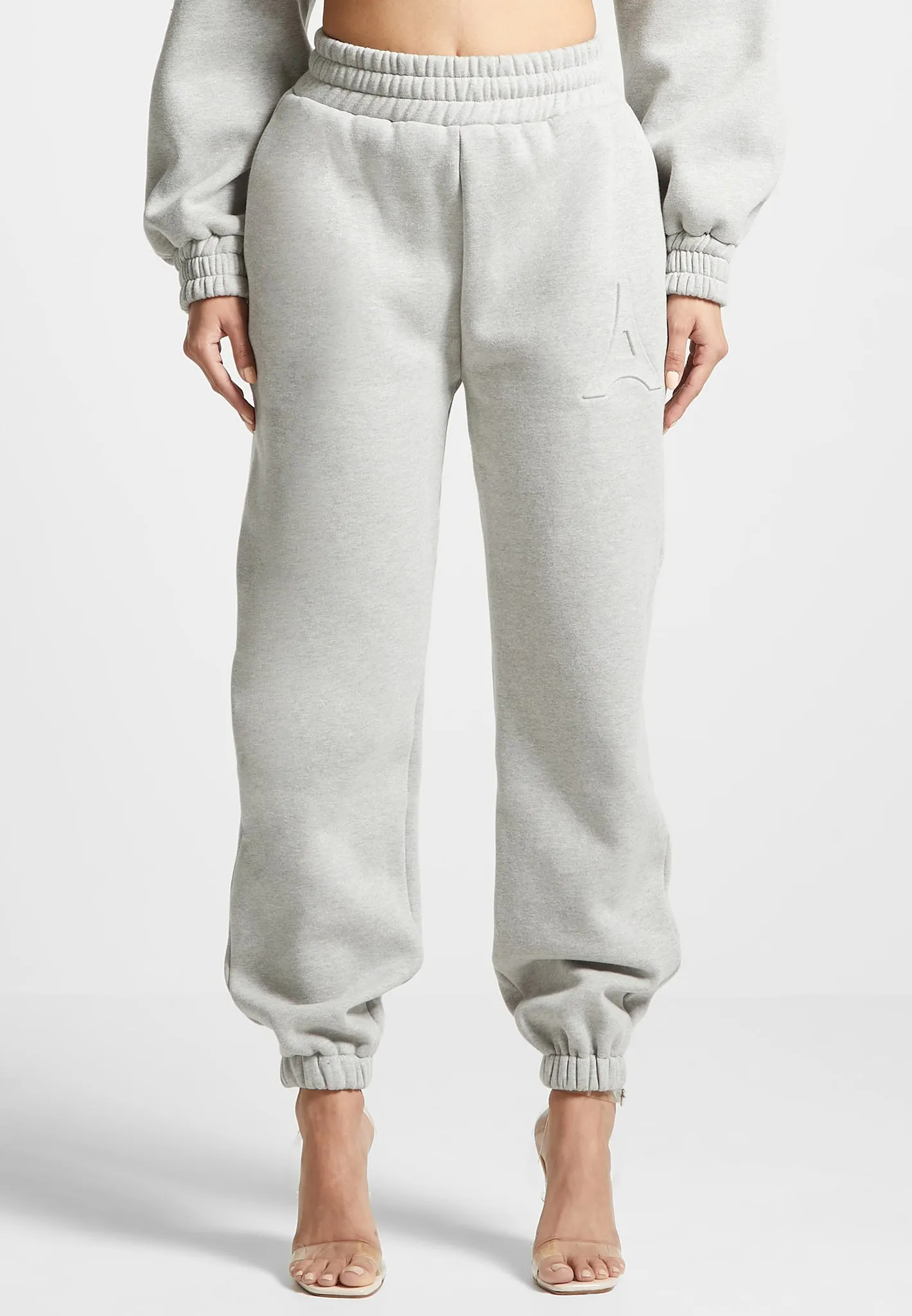 Éternelle 420GSM Eiffel Embossed Joggers - Grey sold by Maniere De Voir