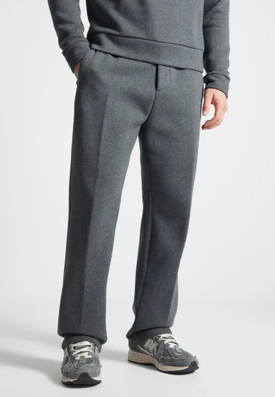 Tailored Joggers With Crease - Dark Grey Marl sold by Maniere De Voir