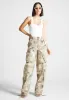 High Waisted Camo Cargo Pants - Beige sold by Maniere De Voir