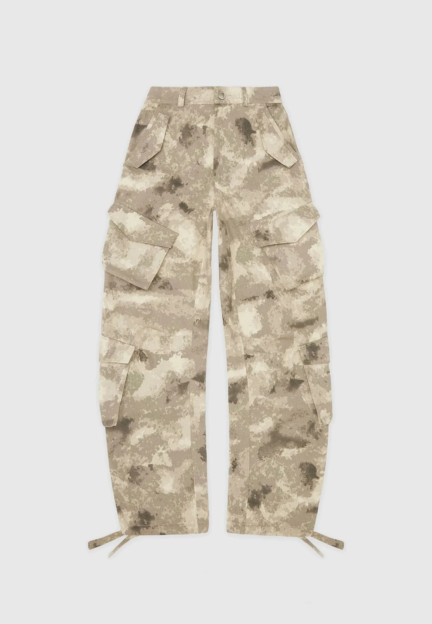 High Waisted Camo Cargo Pants - Beige sold by Maniere De Voir product image thumbnail 2