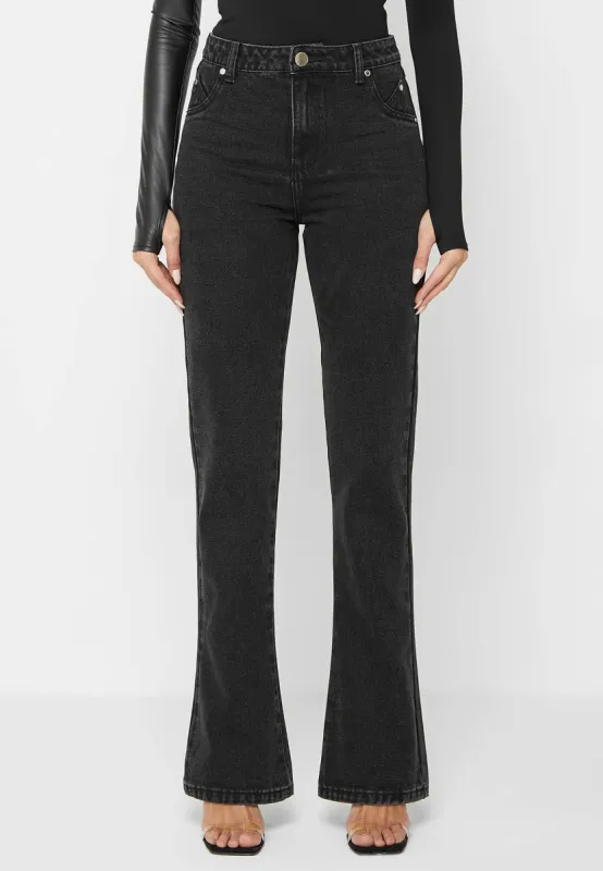 Mid Rise Flared Jeans - Black sold by Maniere De Voir