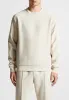 Neoprene Regular Fit Crew Neck Jumper - Stone sold by Maniere De Voir