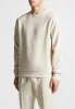 Neoprene Regular Fit Crew Neck Jumper - Stone sold by Maniere De Voir