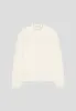Neoprene Regular Fit Crew Neck Jumper - Stone sold by Maniere De Voir