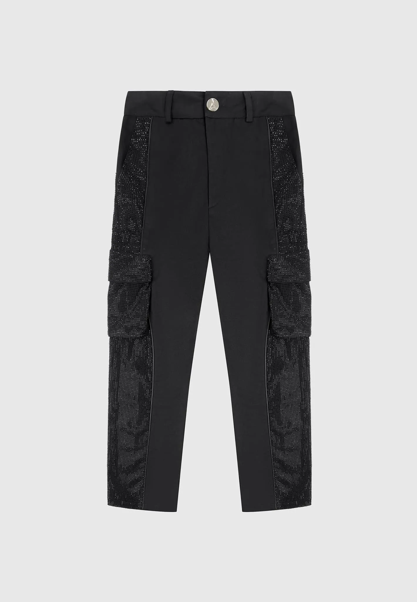 Rhinestone Contour Cargo Pants - Black sold by Maniere De Voir product image thumbnail 5