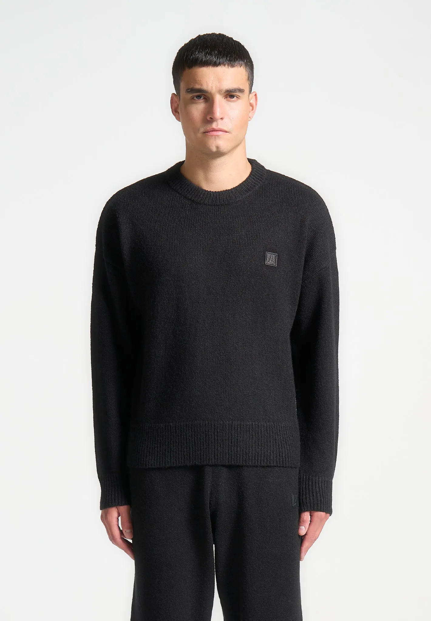Signature Knit Crewneck Jumper - Black sold by Maniere De Voir product image thumbnail 3
