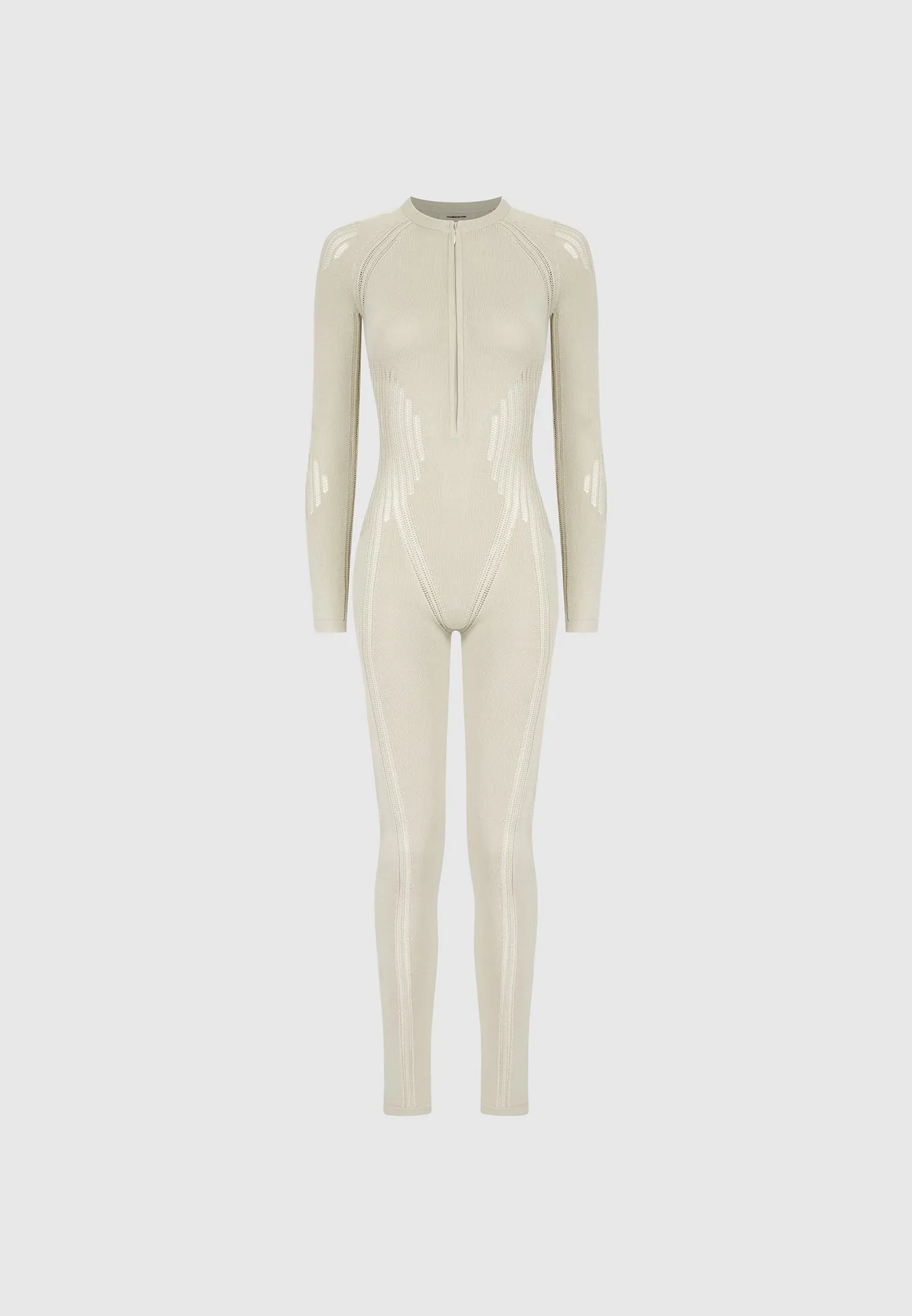 Knitted Contour Jumpsuit - Beige sold by Maniere De Voir product image thumbnail 2