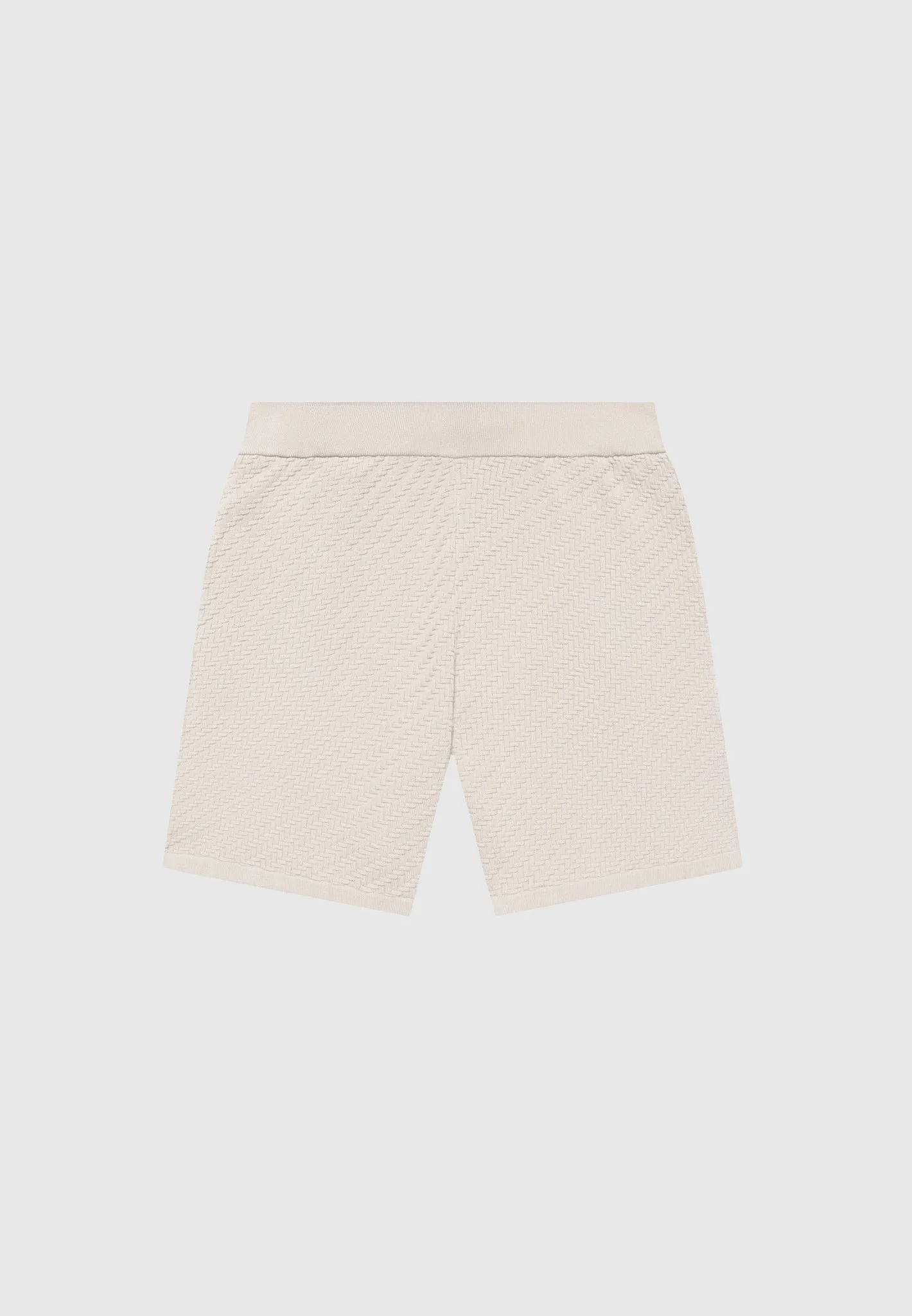Herringbone Knit Shorts - Taupe sold by Maniere De Voir product image thumbnail 2