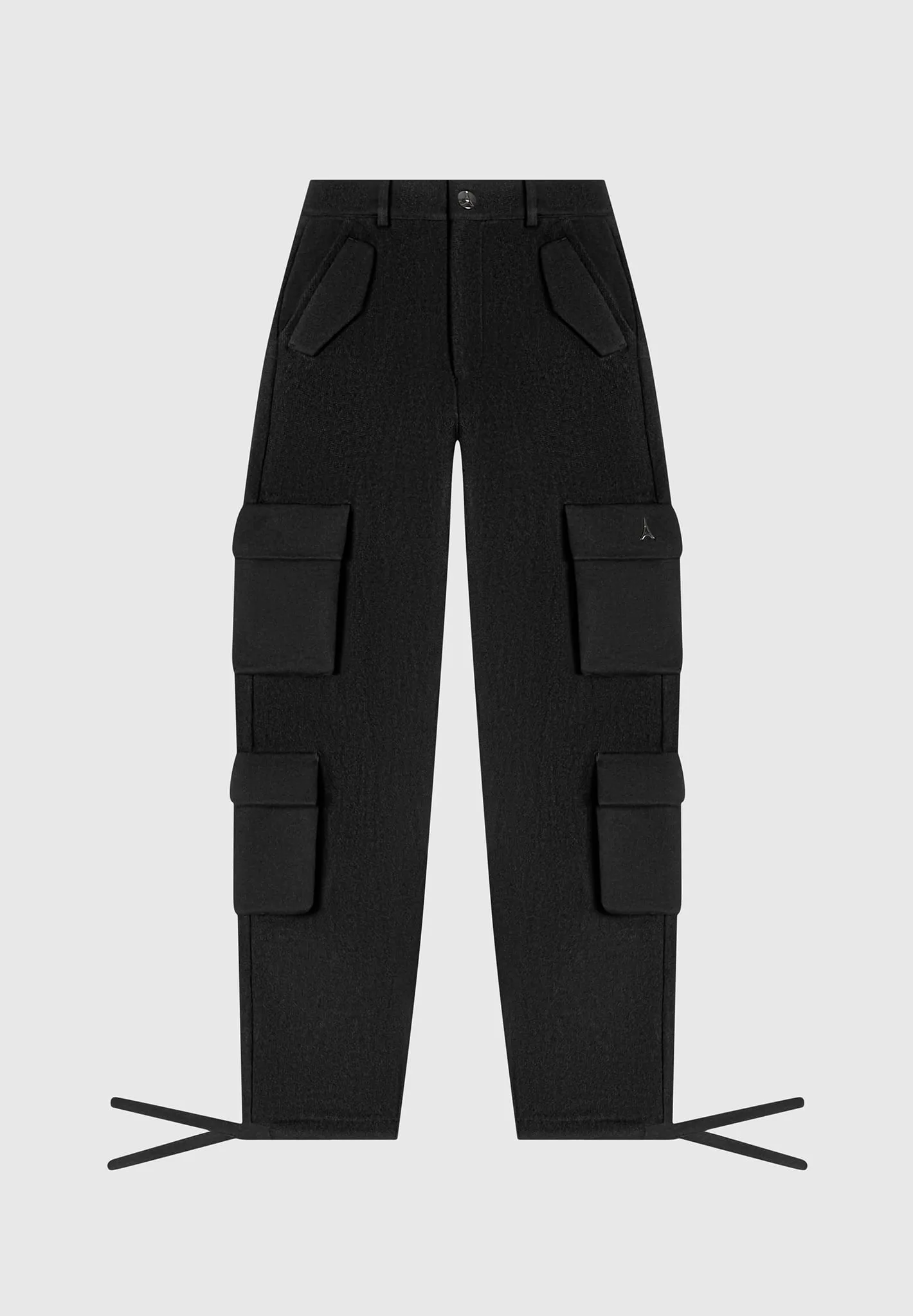 High Waisted Loopback Cargo Pants - Black sold by Maniere De Voir product image thumbnail 2