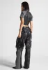 Tailored Cargo Trousers - Grey/Black sold by Maniere De Voir