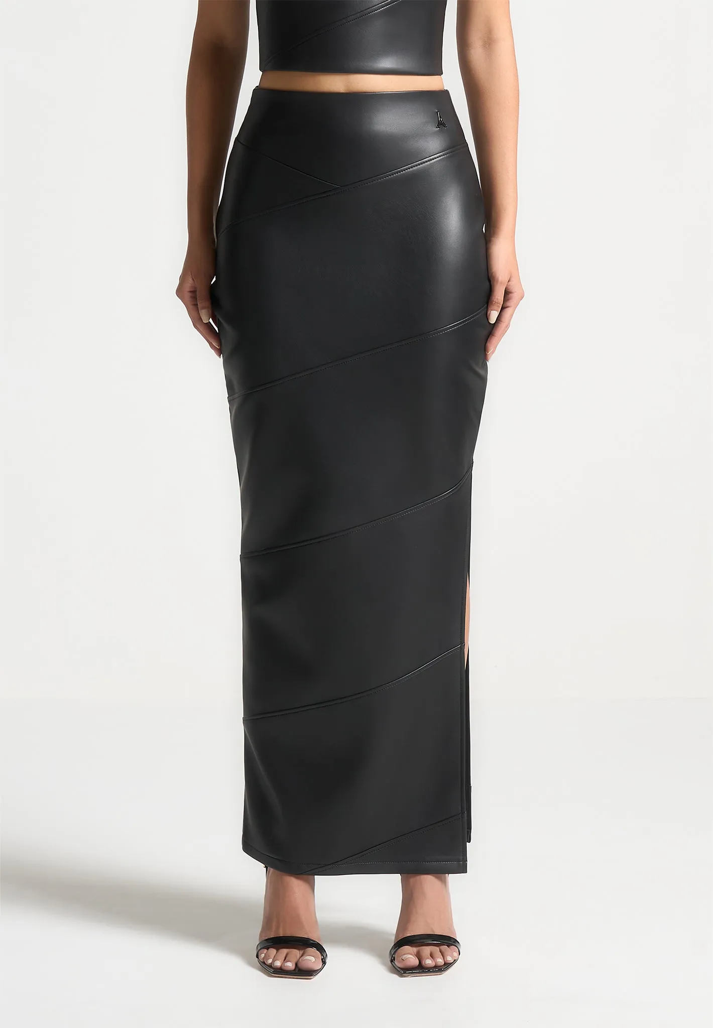 Leather Midaxi Skirt - Black sold by Maniere De Voir product image thumbnail 4