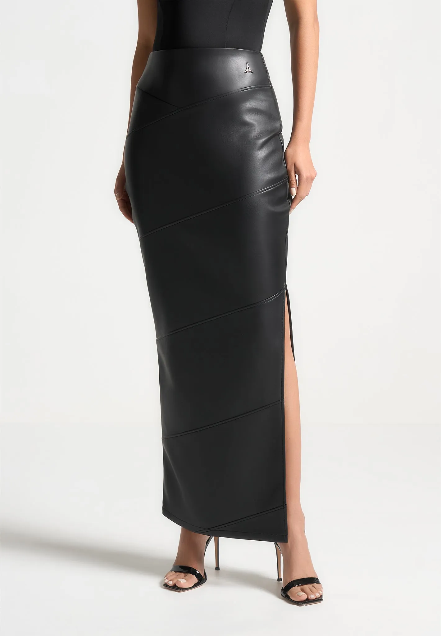 Leather Midaxi Skirt - Black sold by Maniere De Voir product image thumbnail 2