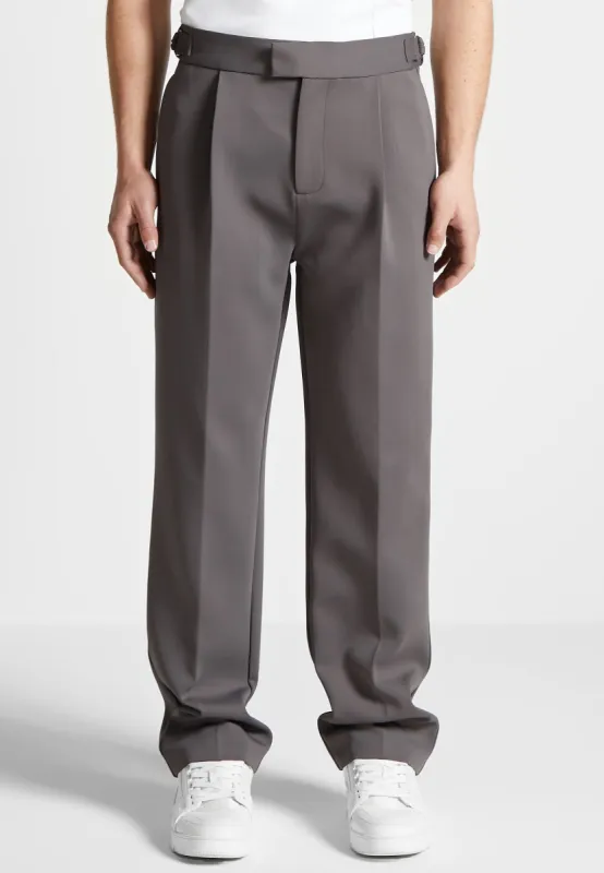 Neoprene Trousers with Pleat - Grey sold by Maniere De Voir
