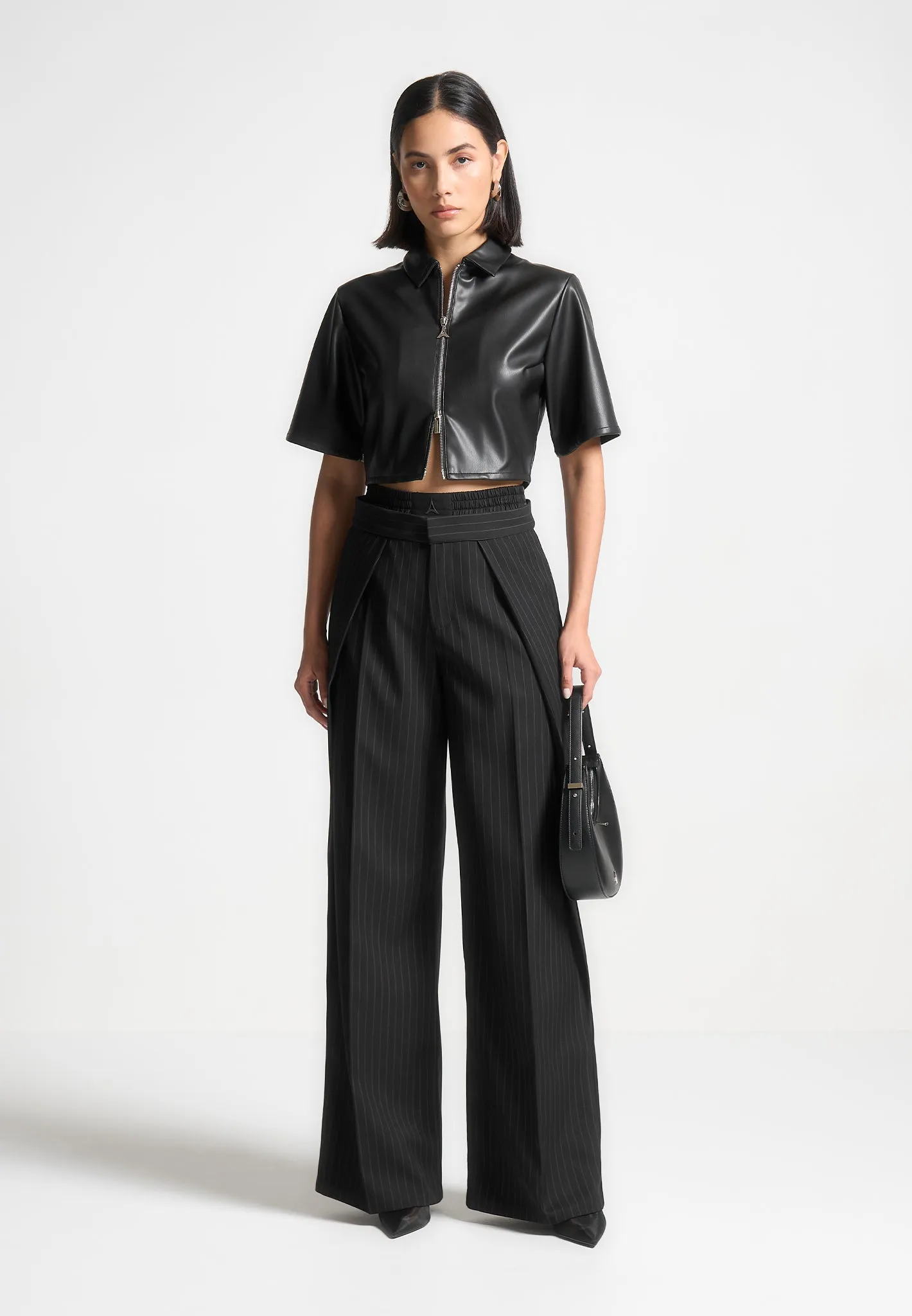 Leather Shirt - Black sold by Maniere De Voir product image thumbnail 2