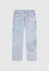 MDV Rhinestone Eiffel Patch Jeans - Stonewash Blue sold by Maniere De Voir