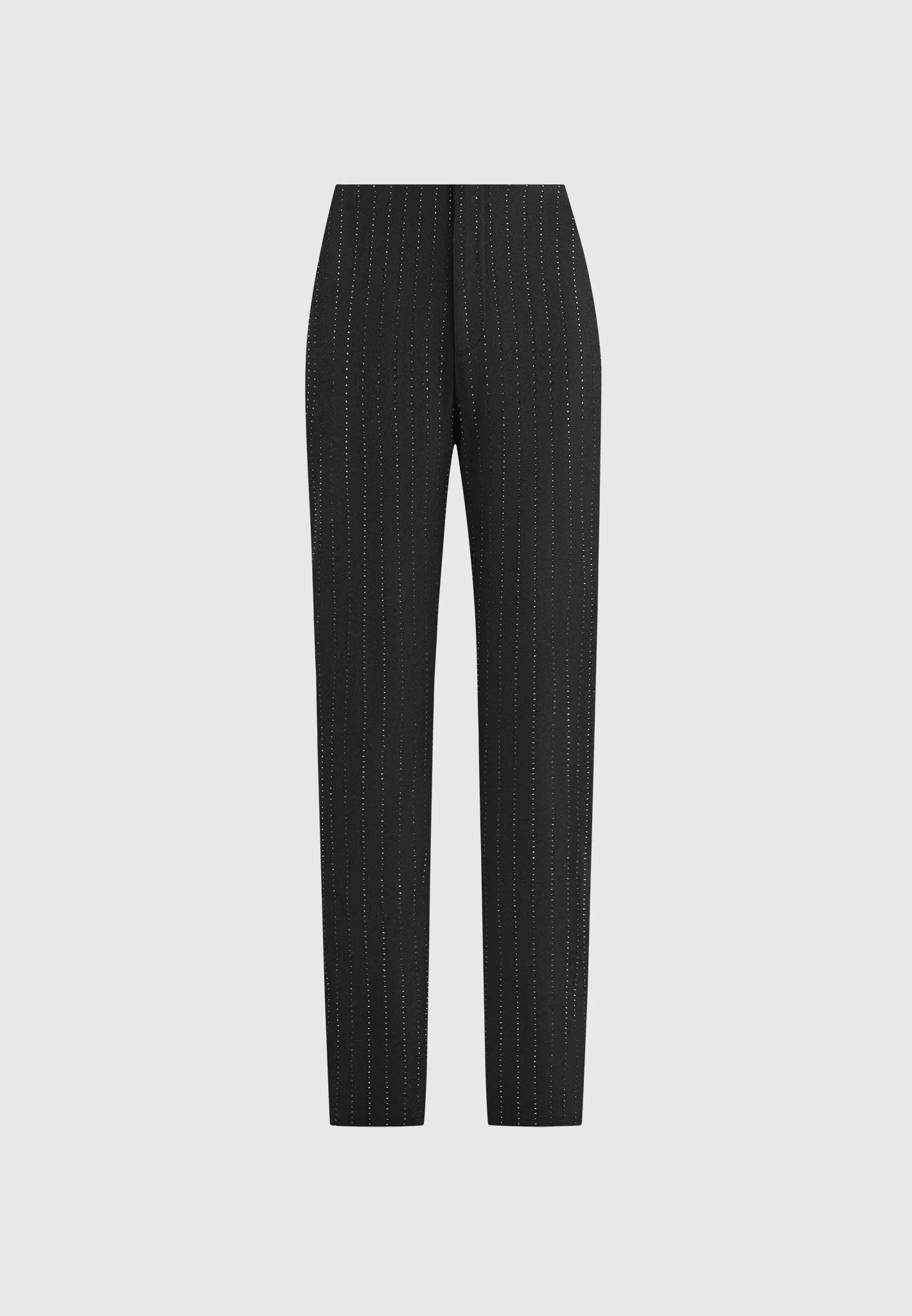 Rhinestone Tailored Straight Leg Trousers - Black sold by Maniere De Voir product image thumbnail 5
