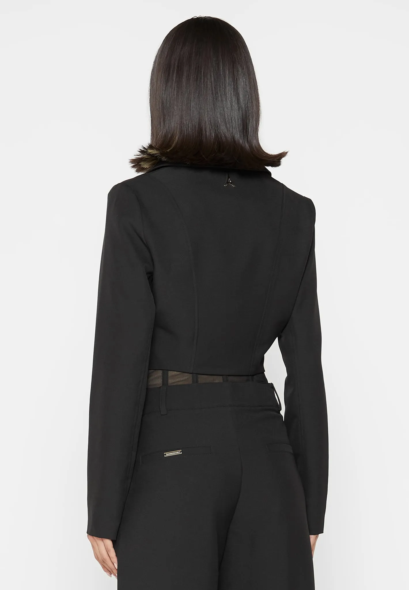 Blazer with Mesh Corset - Black sold by Maniere De Voir product image thumbnail 5