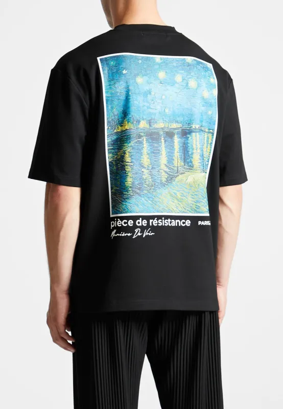 Piece De Resistance - Van Gogh T-Shirt - Black sold by Maniere De Voir