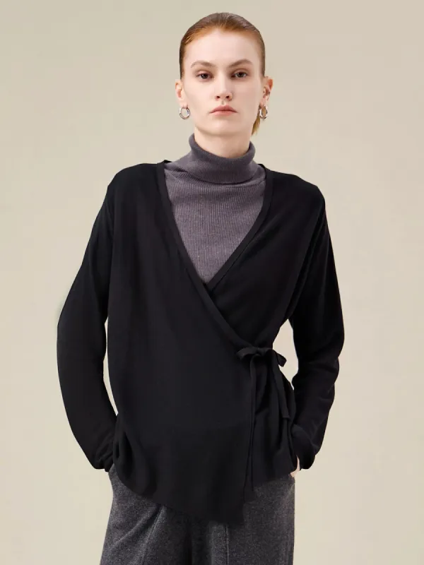 Amoretu 100% Lyocell Long-Sleeved Drawstring Cardigan sold by Amoretu