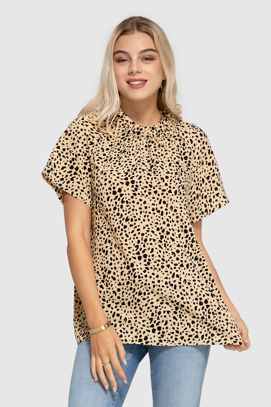 Leopard print Trendy Blouse sold by Amoretu