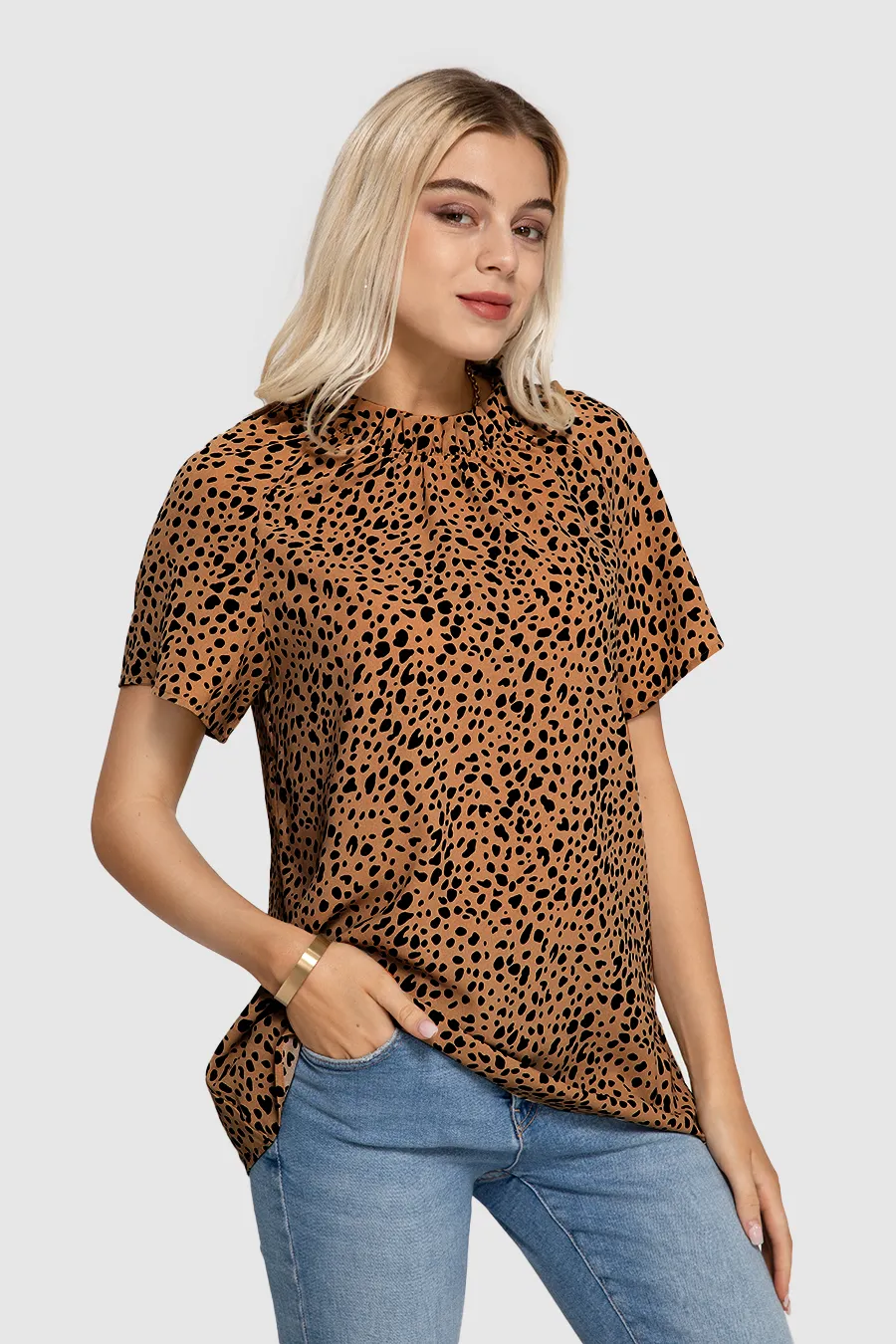 Leopard print Trendy Blouse sold by Amoretu product image thumbnail 4
