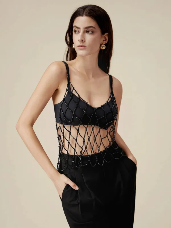 Amoretu Handmade Beaded Camisole Top sold by Amoretu