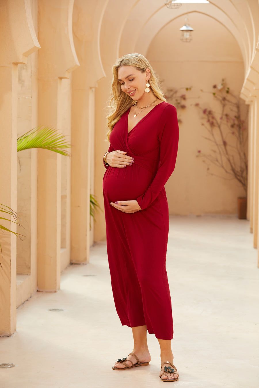 Empire Waist Maxi Dress with Pocket Sale sold by Amoretu product image thumbnail 6