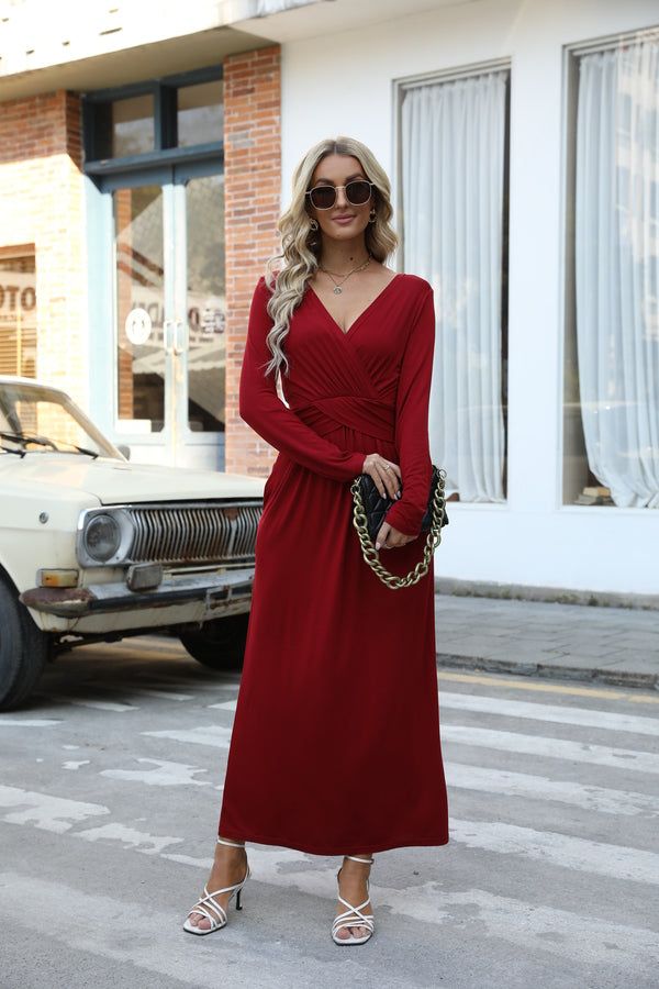 Empire Waist Maxi Dress with Pocket Sale sold by Amoretu product image thumbnail 8