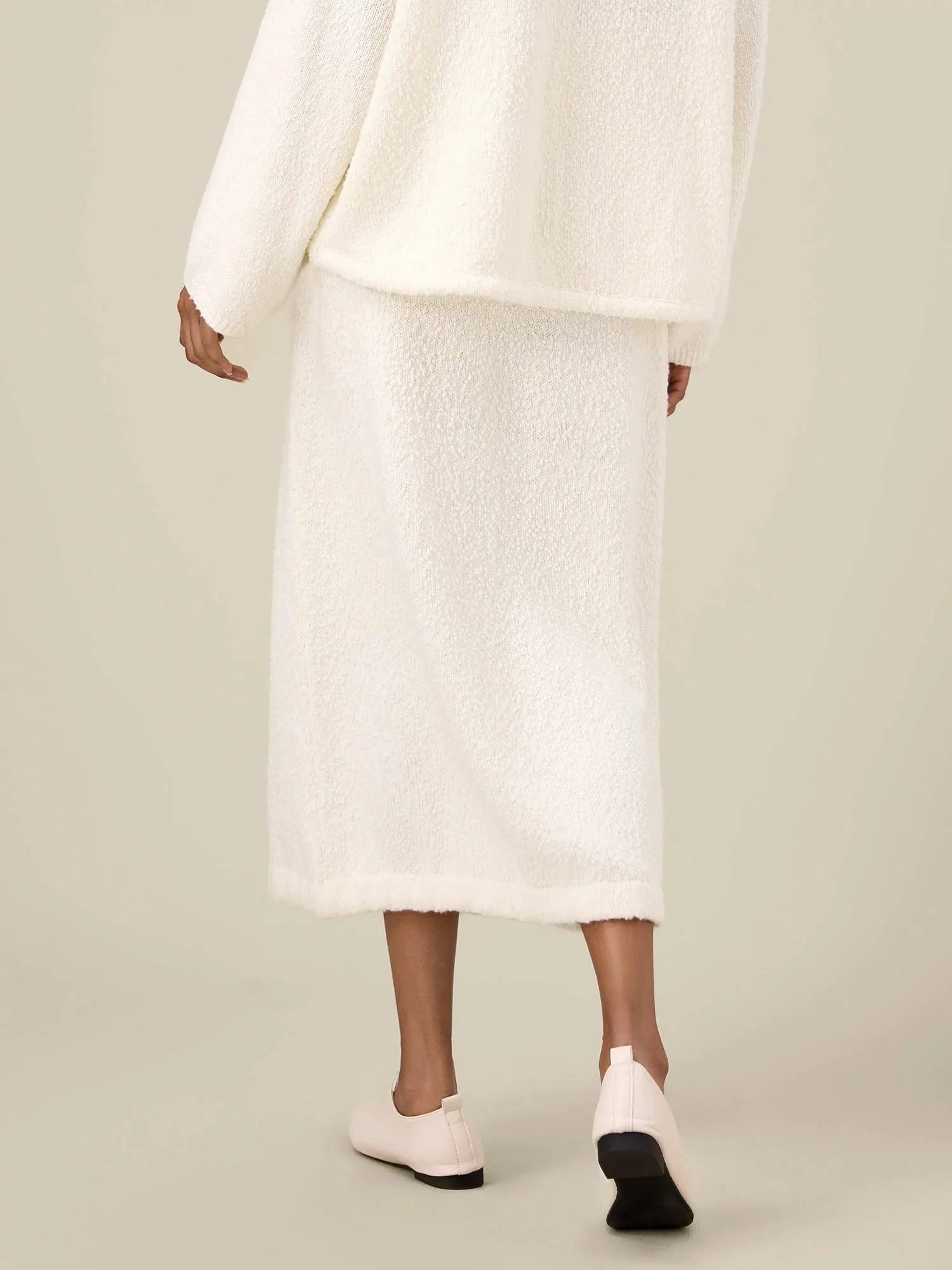 Amoretu Wool Elastic Waist Drawstring Knitted Casual Skirt sold by Amoretu product image thumbnail 4