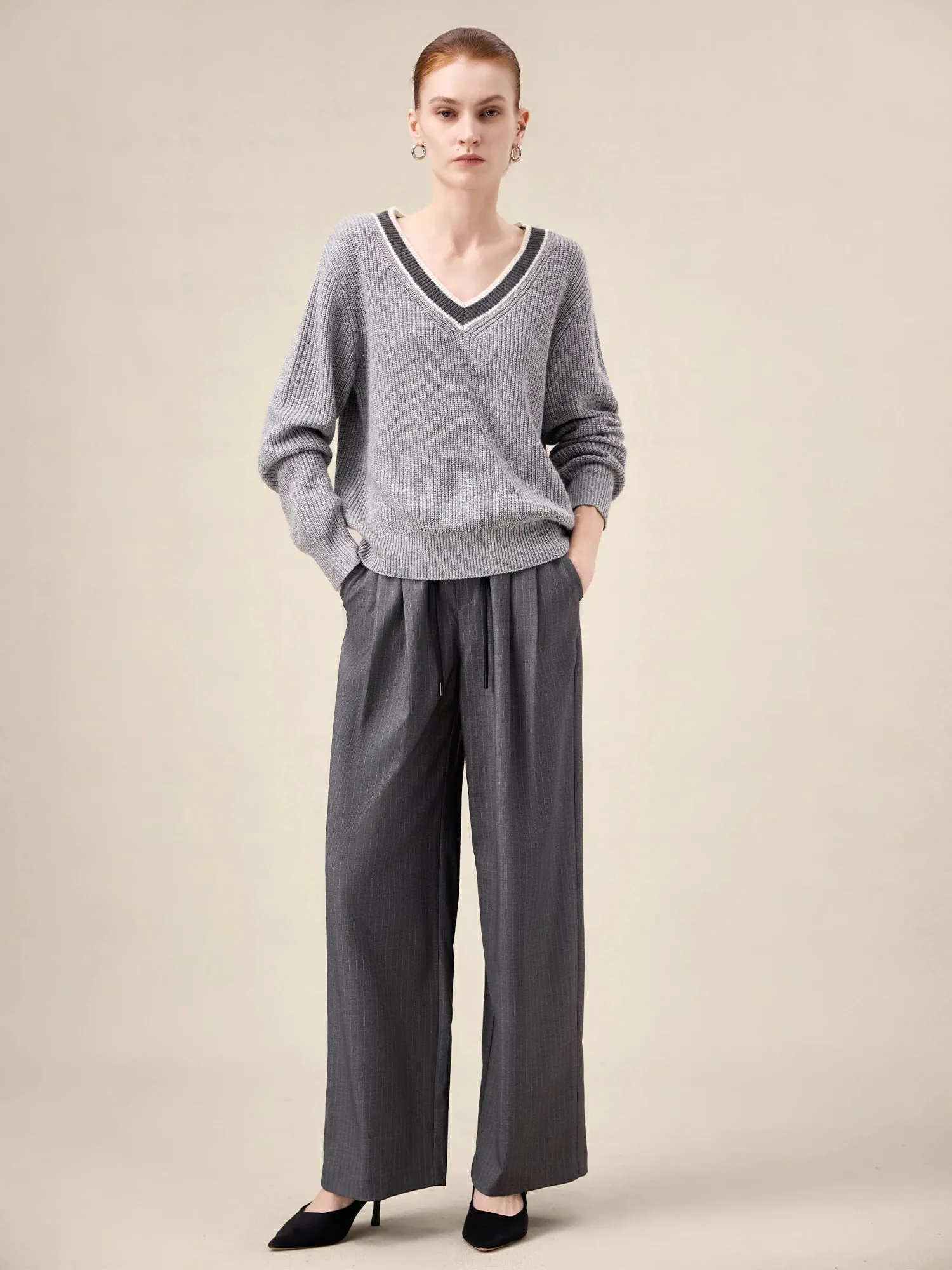 Amoretu Women's Waist Colorblock Straight-Leg Pant sold by Amoretu product image thumbnail 2