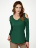 Amoretu Women's V Neck Cold Shoulder Long Sleeve Loose Fit T-Shirt Tops sold by Amoretu