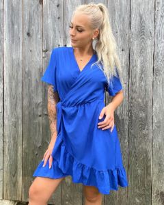 Cute Wrap Ruffle Mini Dress Sale sold by Amoretu