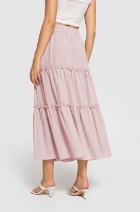 High Waist Ruffle Skirt sold by Amoretu
