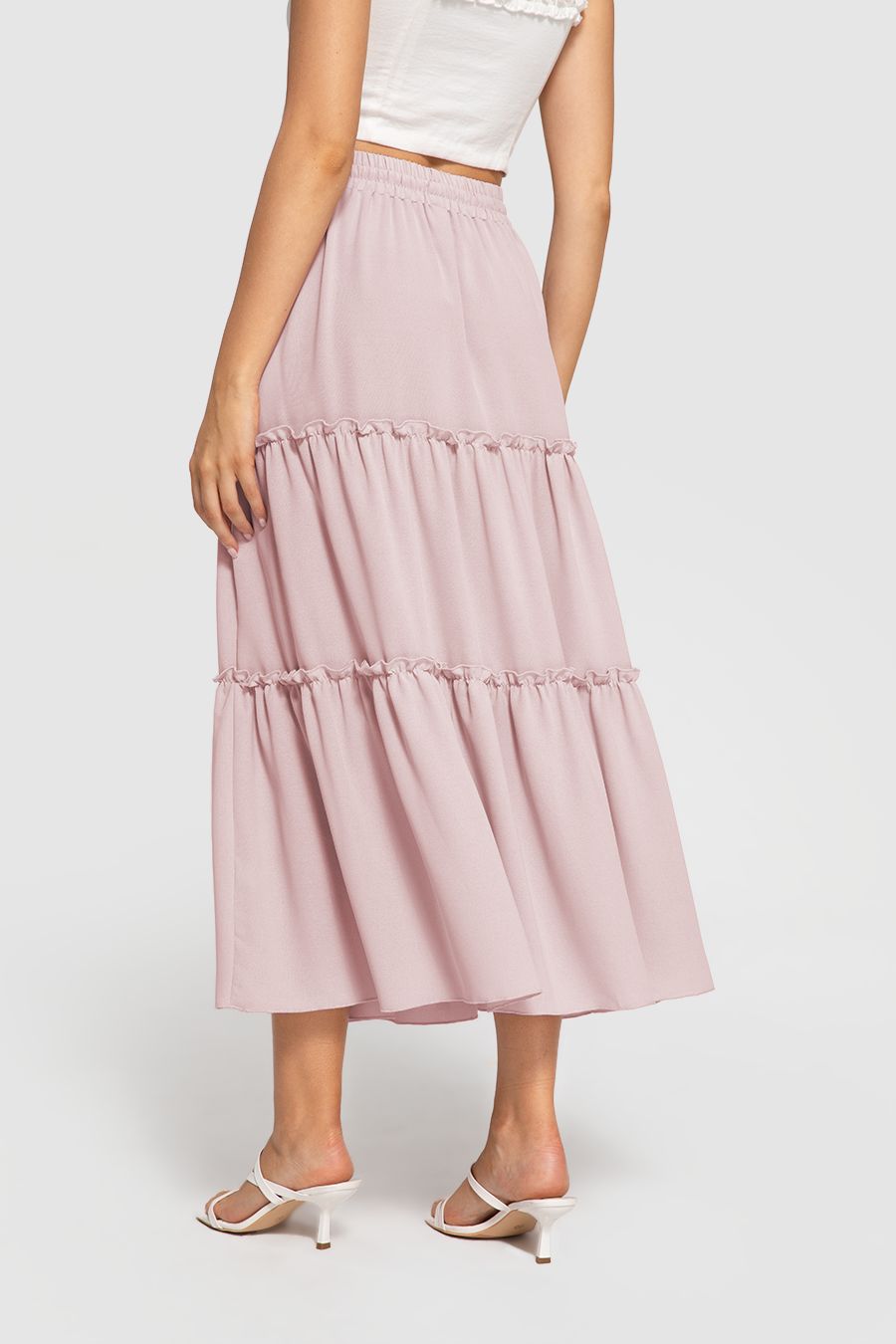 High Waist Ruffle Skirt sold by Amoretu product image thumbnail 4