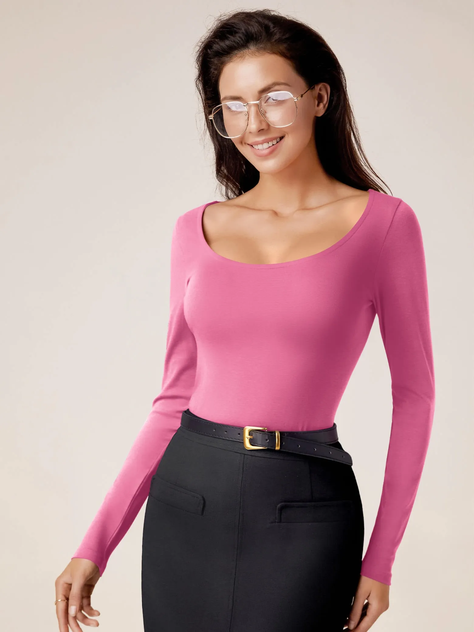 Amoretu Women's Scoop Neck Tee sold by Amoretu product image thumbnail 2