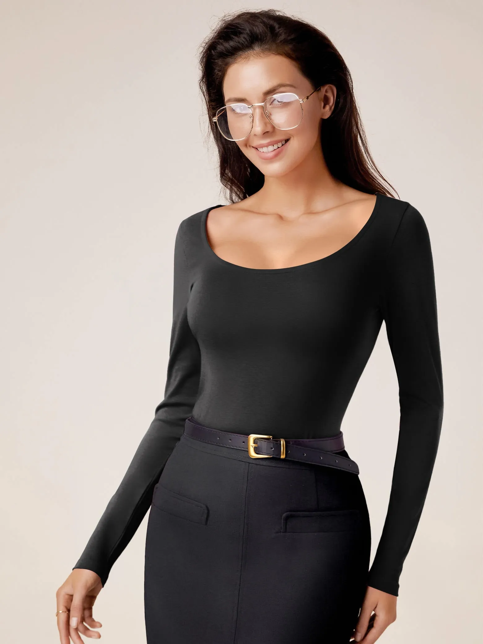 Amoretu Women's Scoop Neck Tee sold by Amoretu product image thumbnail 4