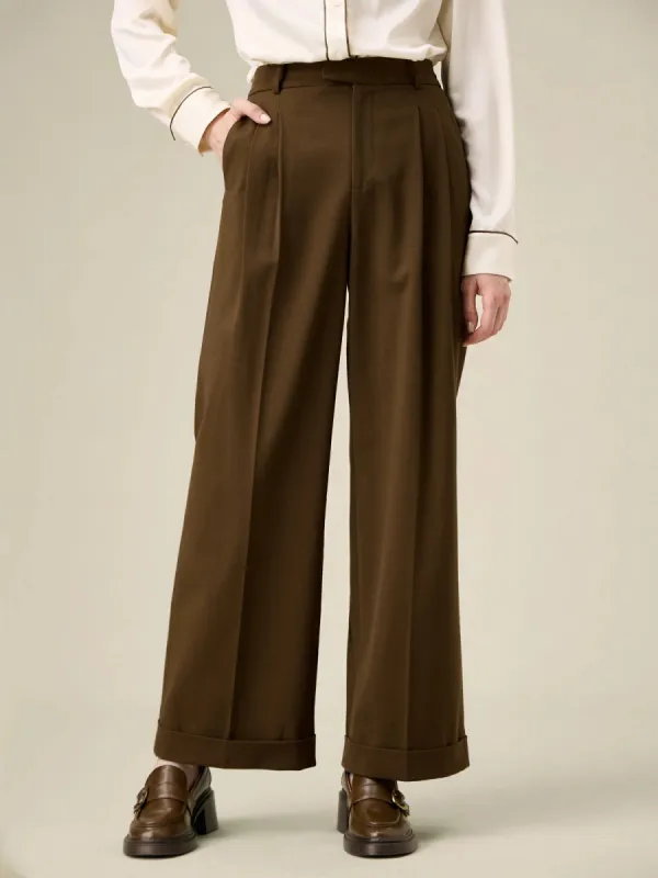 Amoretu Women's Wool Loose Fit Wide-Leg Casual Pants sold by Amoretu