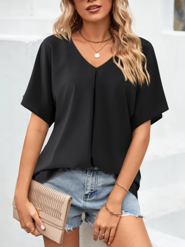 Casual Chiffon Blouse Sale sold by Amoretu