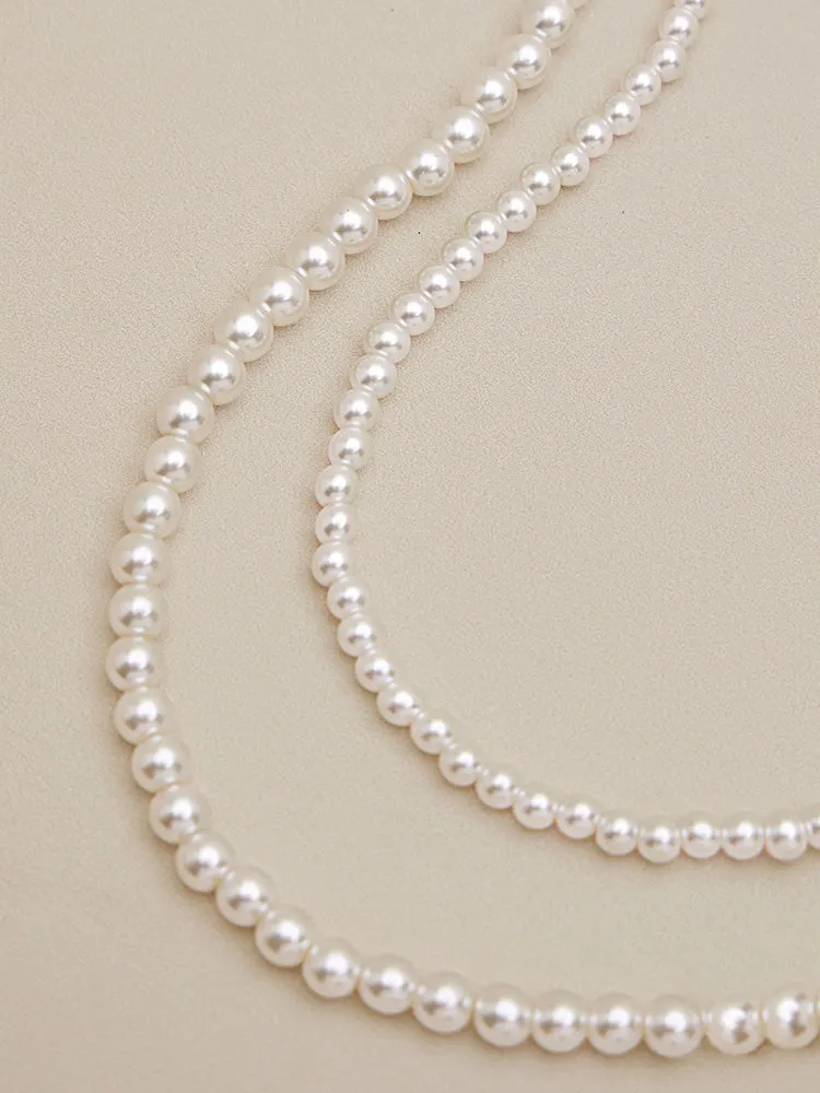 Amoretu Vintage Faux Pearl Double Layers Necklace sold by Amoretu product image thumbnail 3