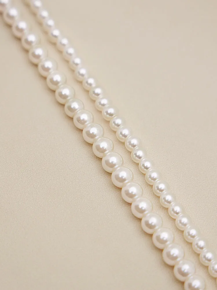 Amoretu Vintage Faux Pearl Double Layers Necklace sold by Amoretu product image thumbnail 4