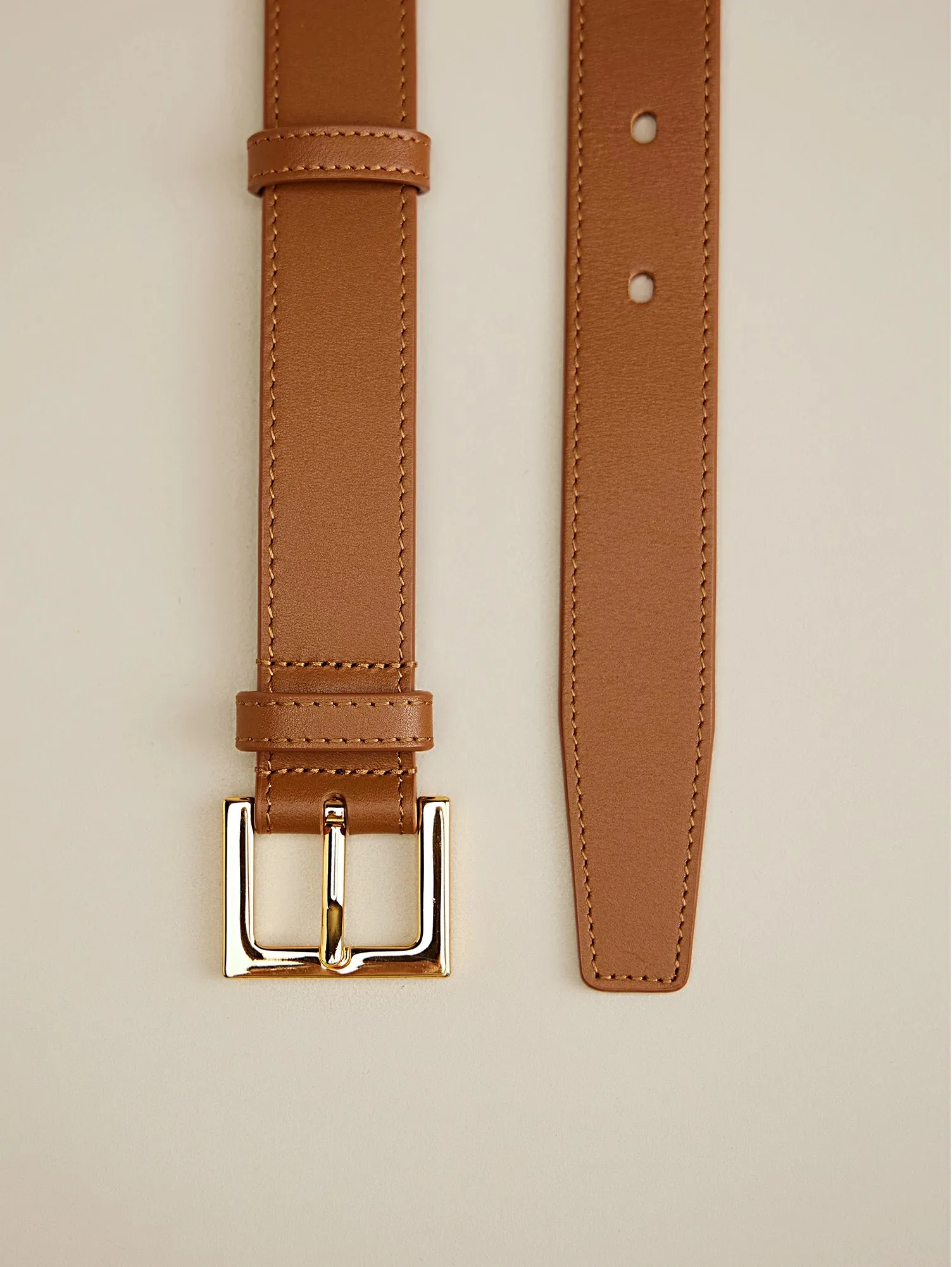 Amoretu Women's Adjustable Cowhide Gold Buckle Square Belt sold by Amoretu product image thumbnail 3