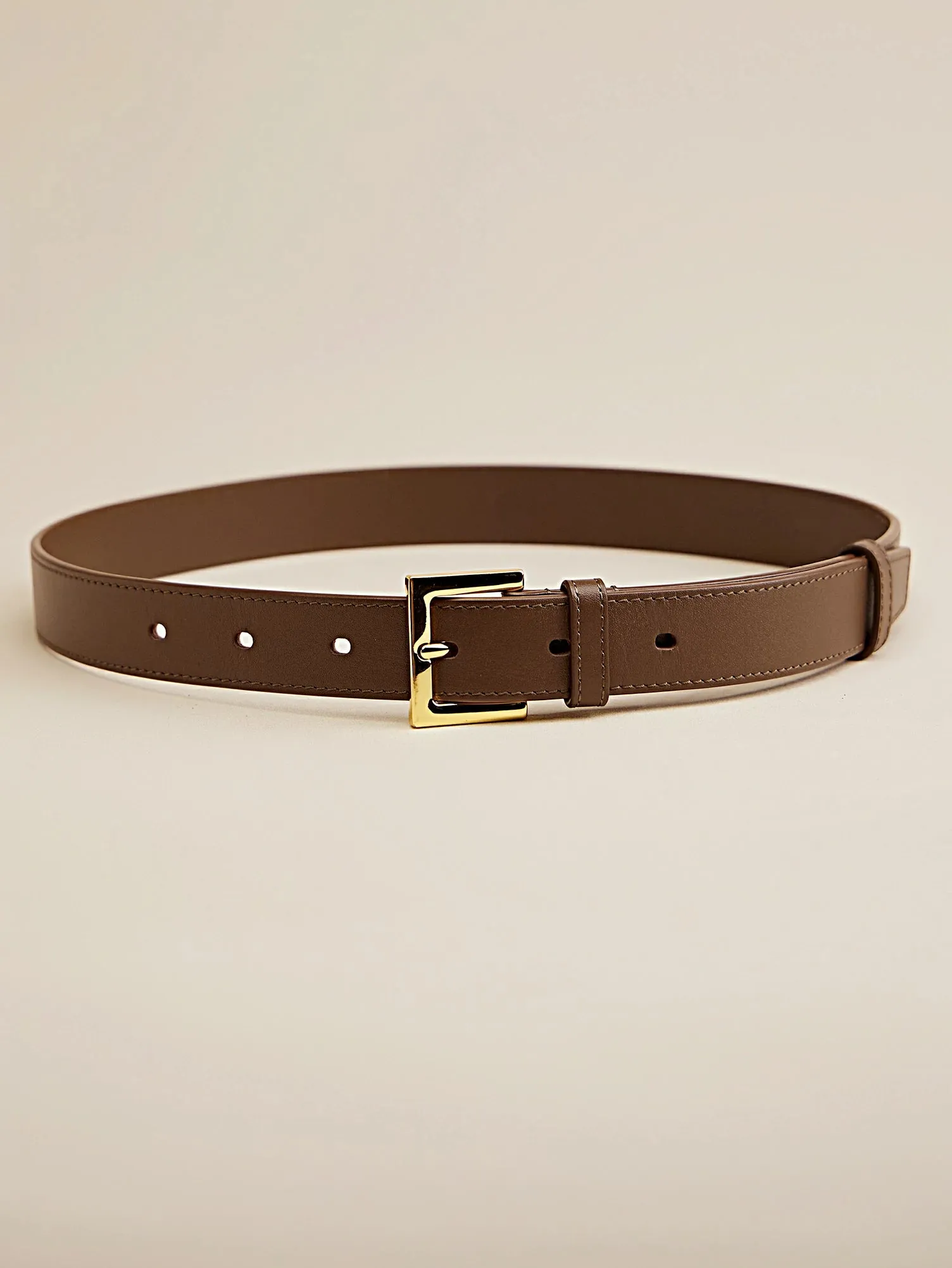 Amoretu Women's Adjustable Cowhide Gold Buckle Square Belt sold by Amoretu