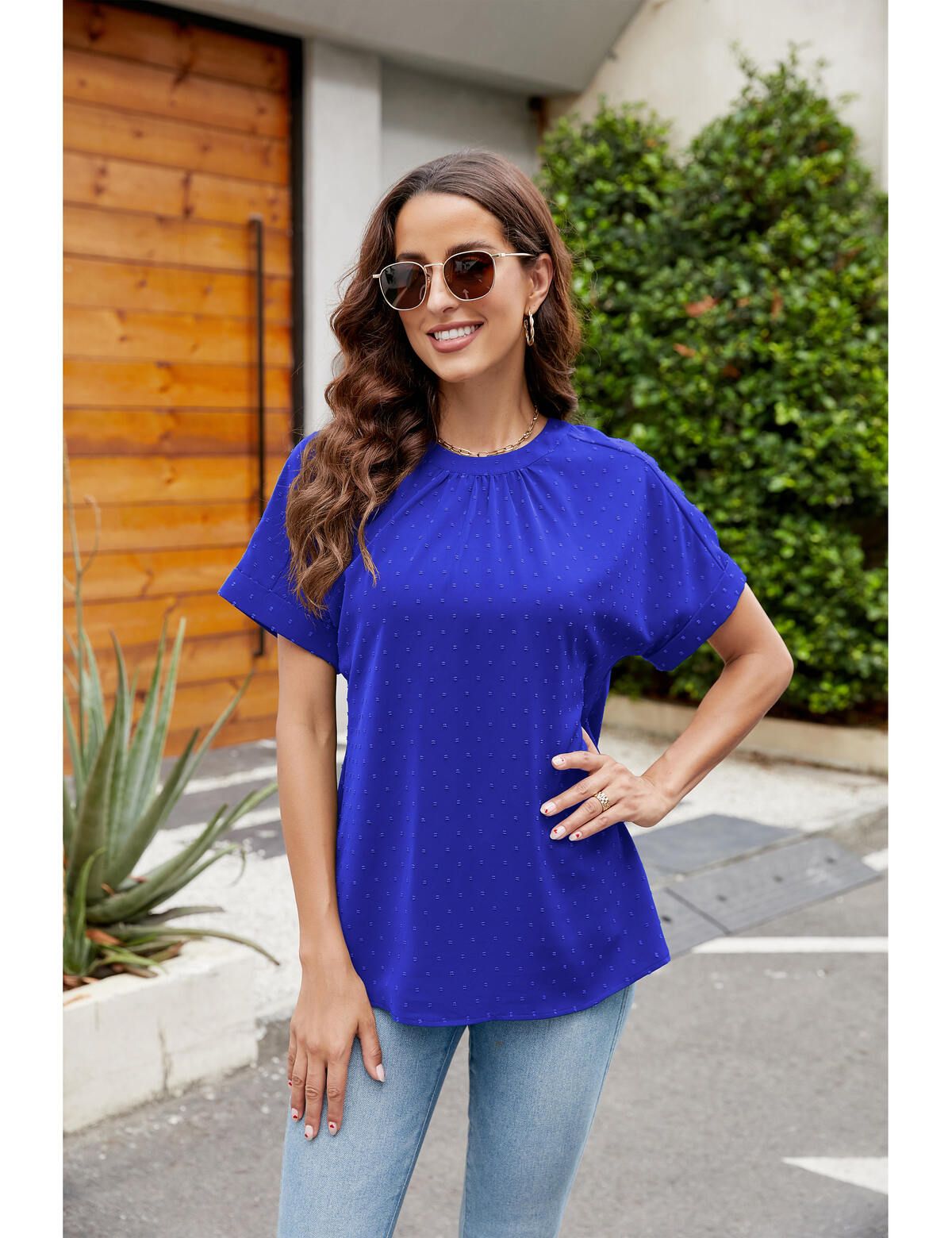 Swiss Dots Chiffon Summer Blouse Sale sold by Amoretu product image thumbnail 6