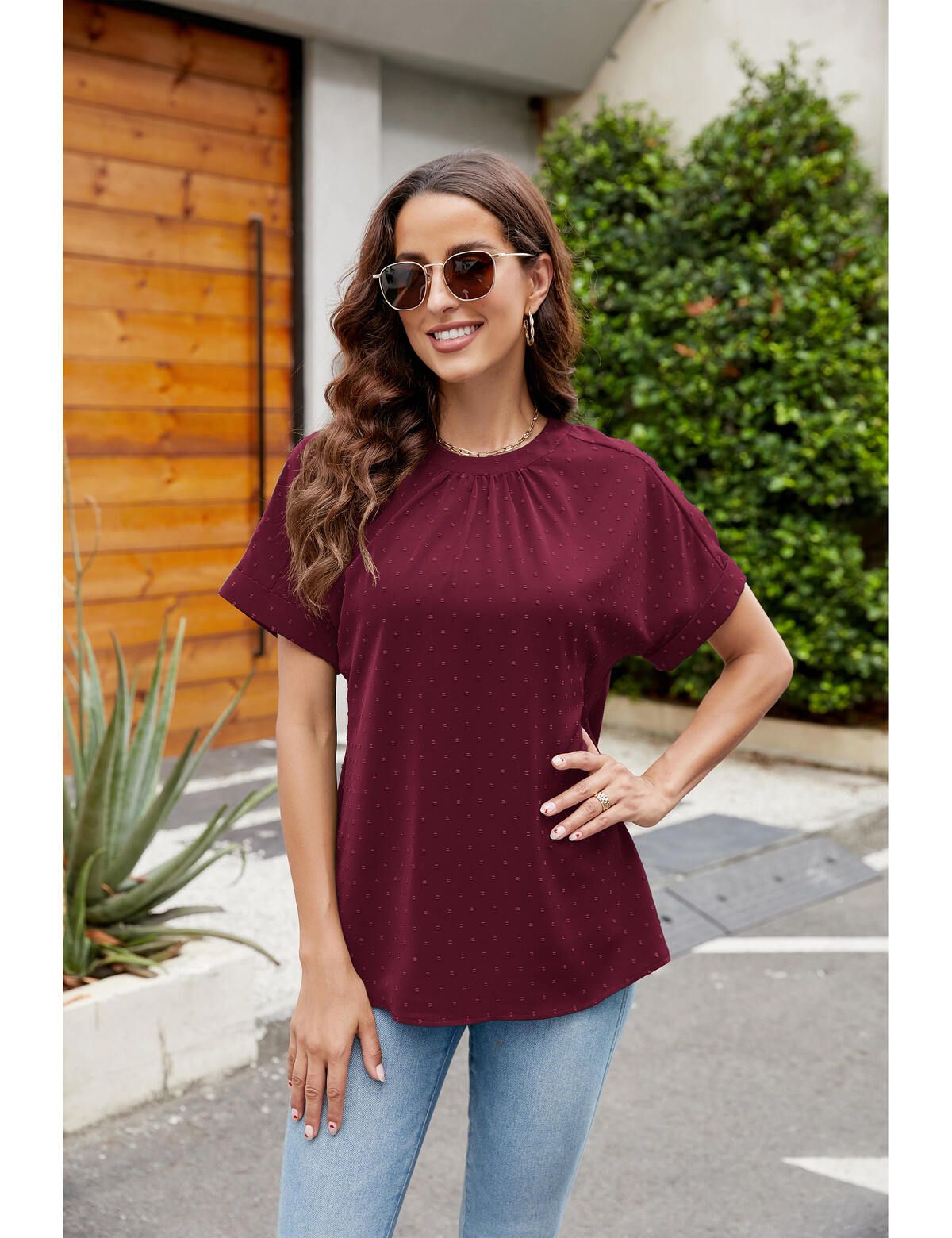 Swiss Dots Chiffon Summer Blouse Sale sold by Amoretu product image thumbnail 8