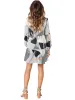 Notebook -V Neck Floral Print Tunic Shift Dress sold by Amoretu