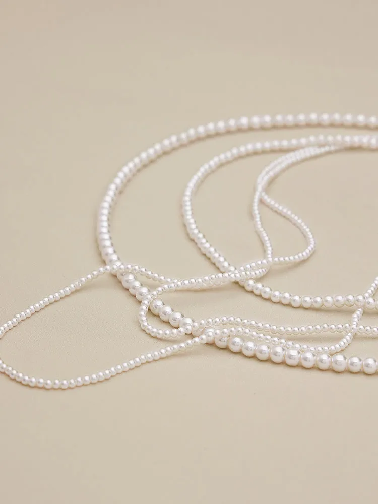 Amoretu Vintage Multi-Strand Faux Pearl Luxury Necklace sold by Amoretu product image thumbnail 3