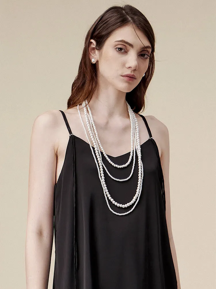 Amoretu Vintage Multi-Strand Faux Pearl Luxury Necklace sold by Amoretu product image thumbnail 2