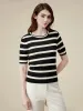 Amoretu Lyocell Striped Knit Top sold by Amoretu