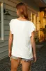 Casual V Neck Short Sleeve T Shirt sold by Amoretu